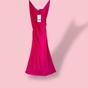 Zara Fuchsia Midi Dress